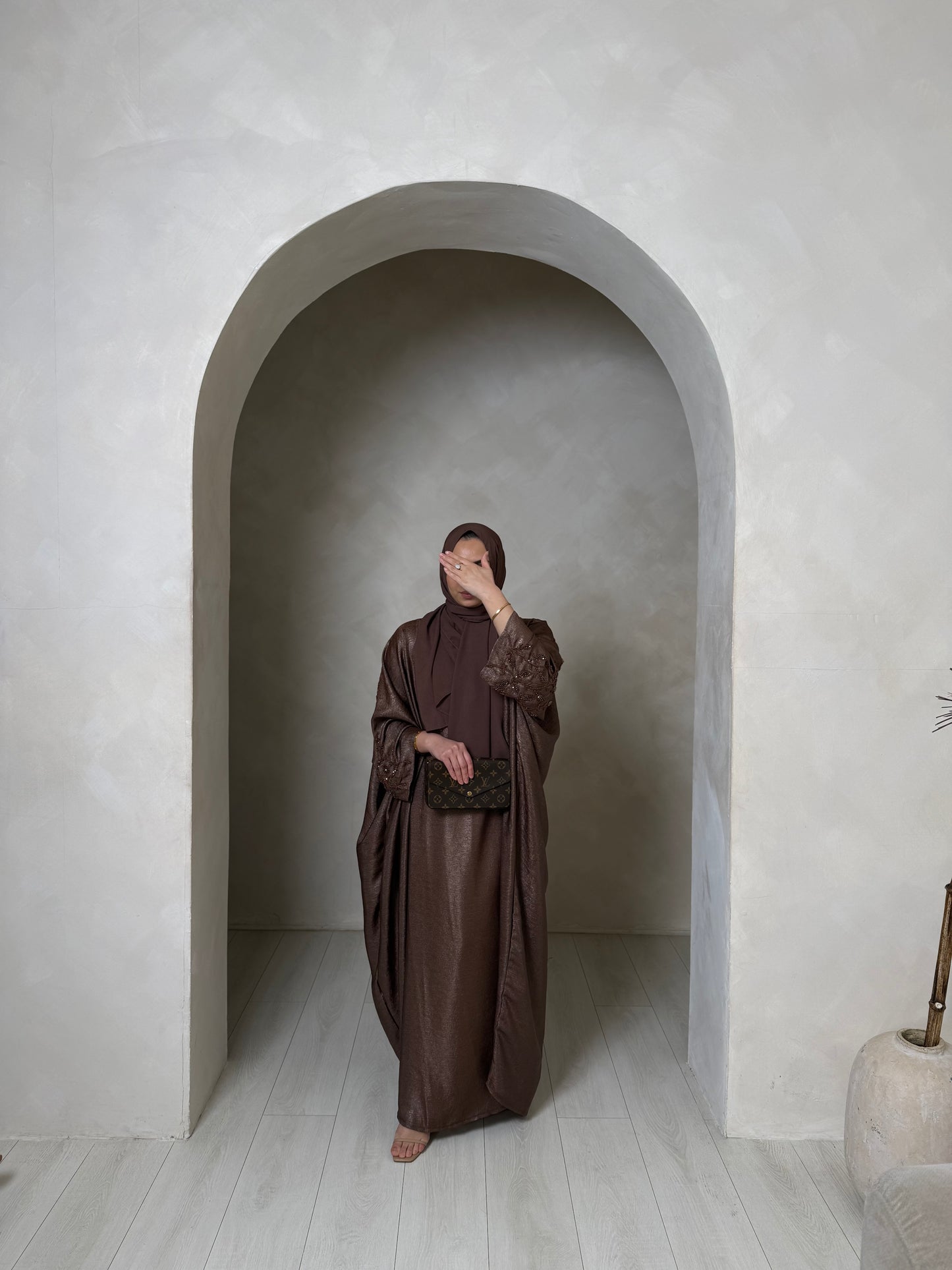 Alaya - Embellished Kaftan (Mocha)