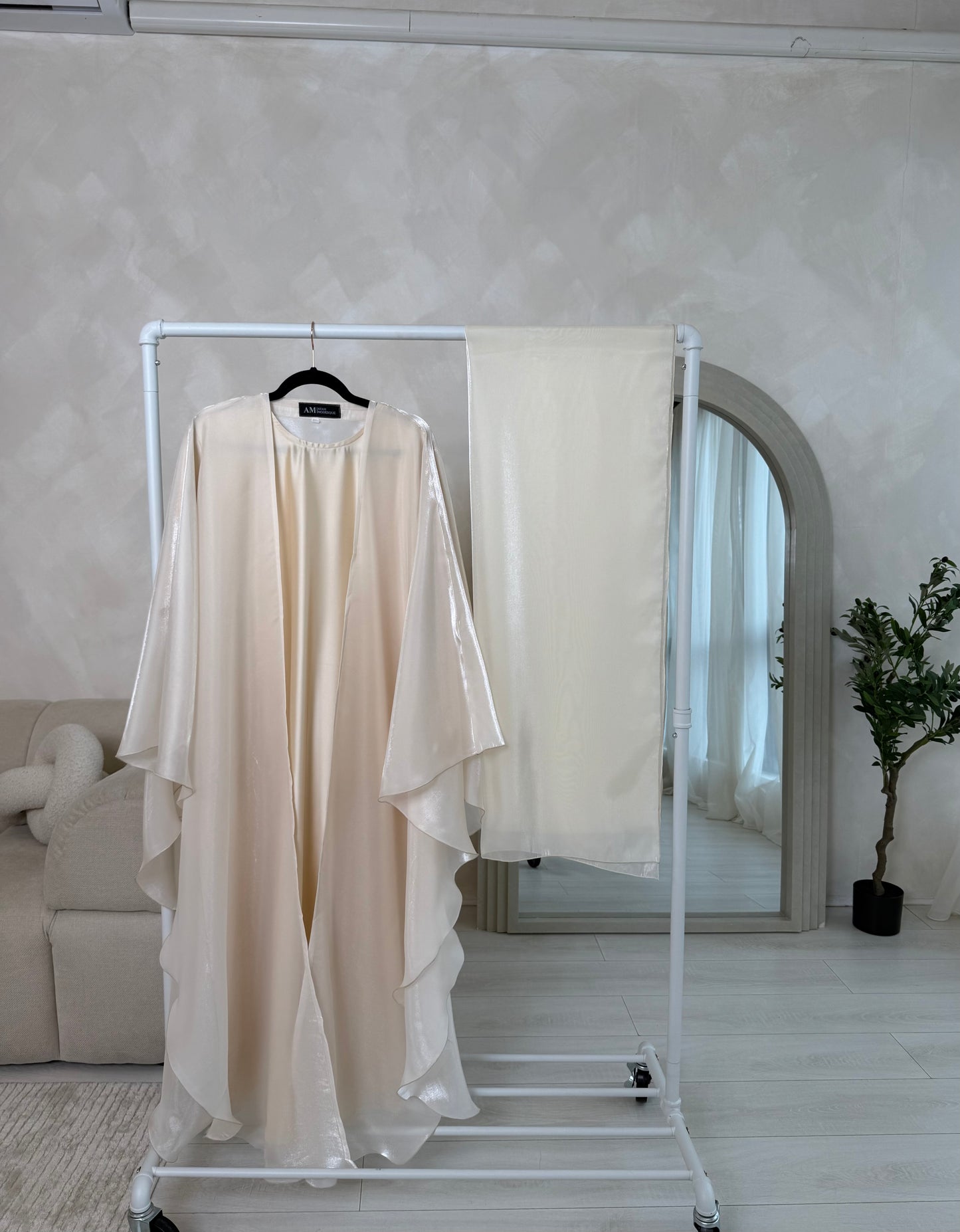 Hana - Kaftan abaya (Ivory)