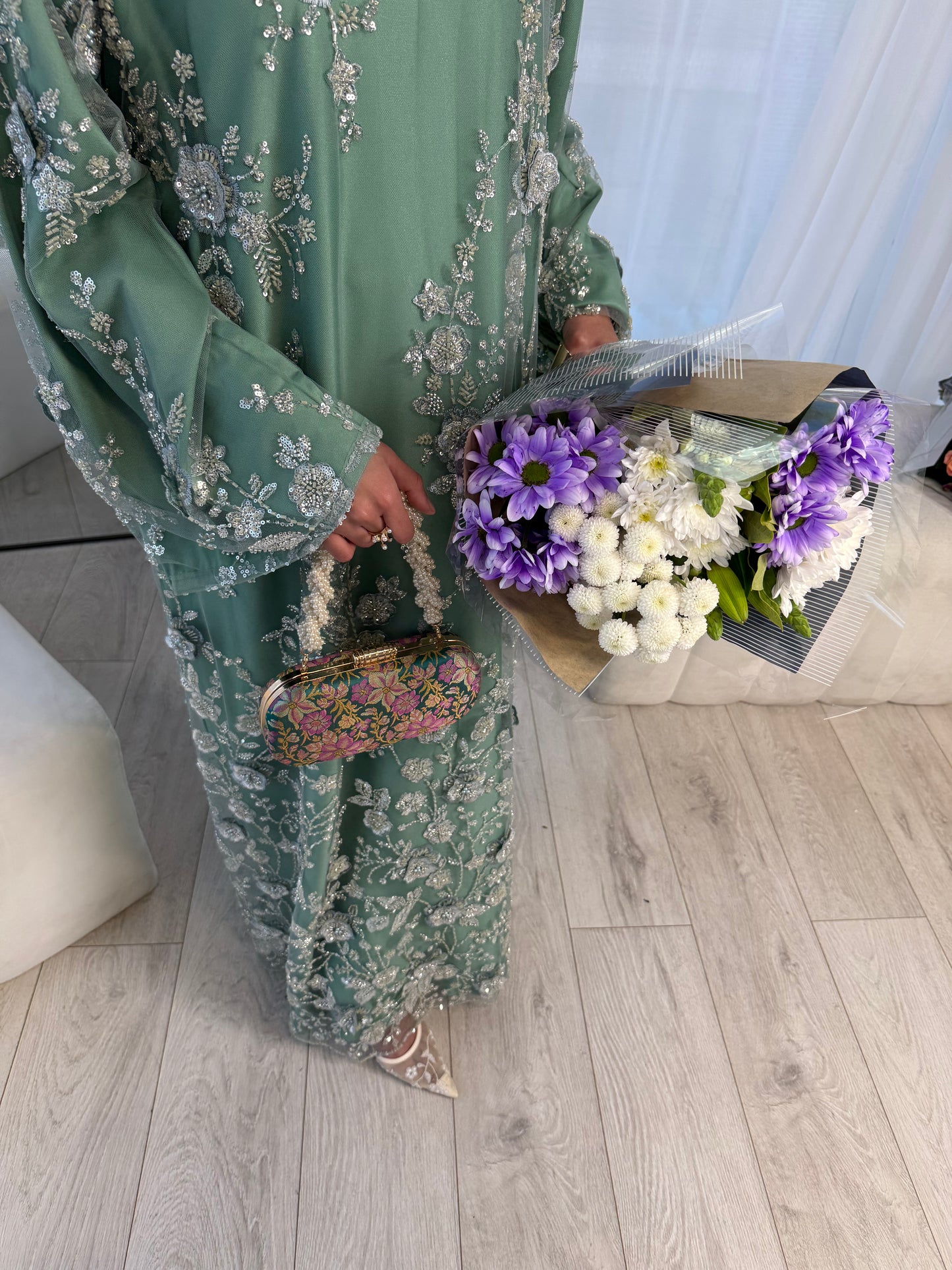 Zyra - Embellished Oversized Closed Abaya