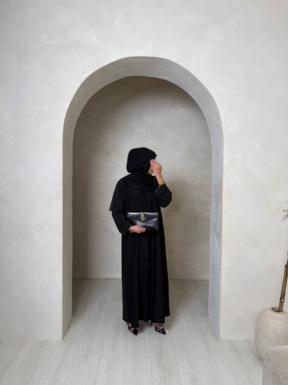 Mira - Embellished Abaya (Black)