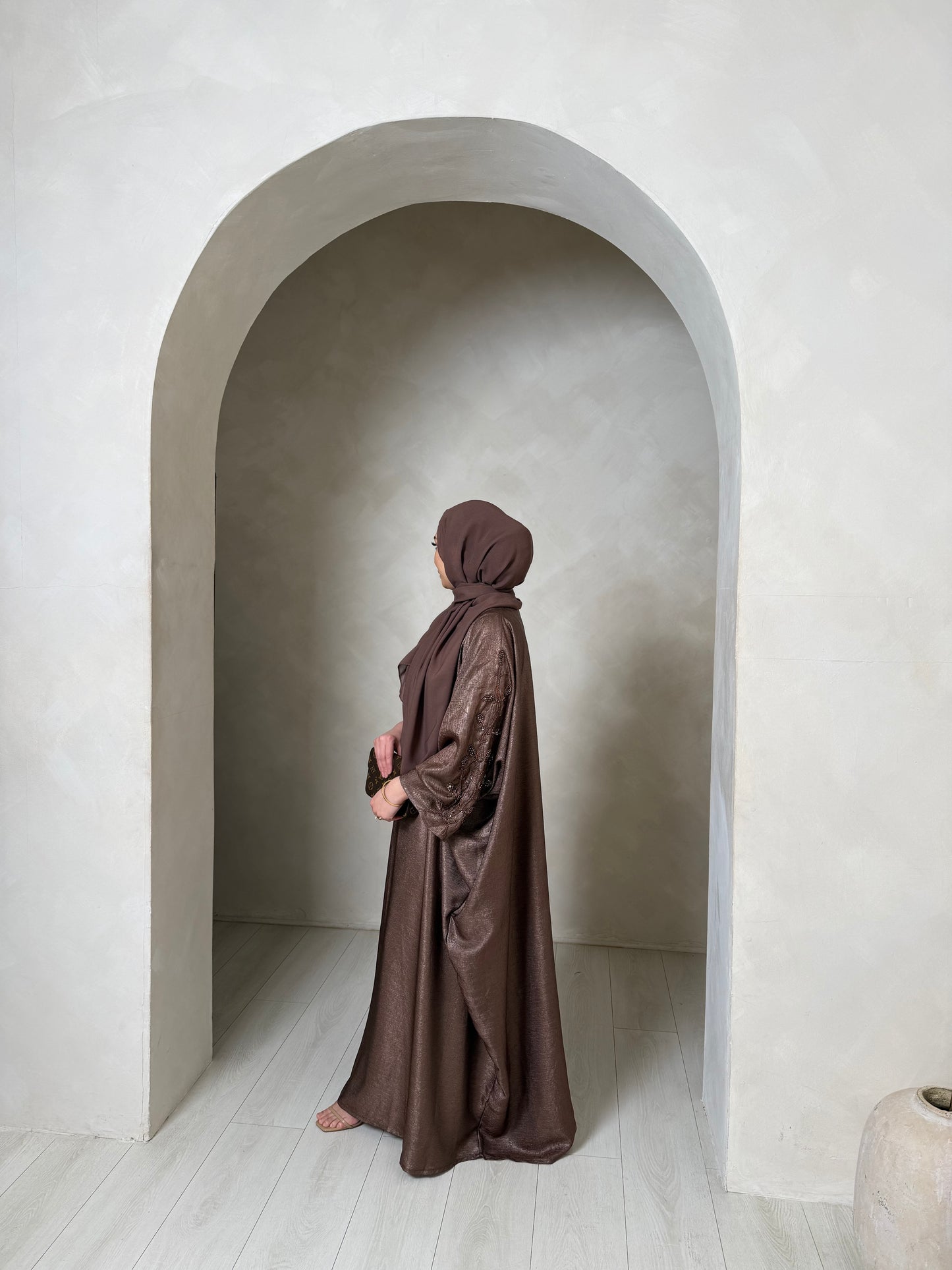 Alaya - Embellished Kaftan (Mocha)