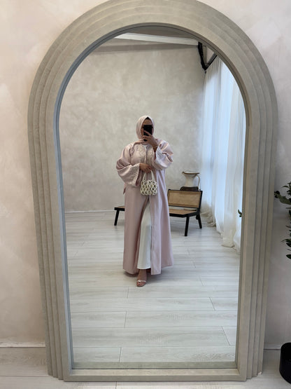 Niah - Embellished abaya (Blush)