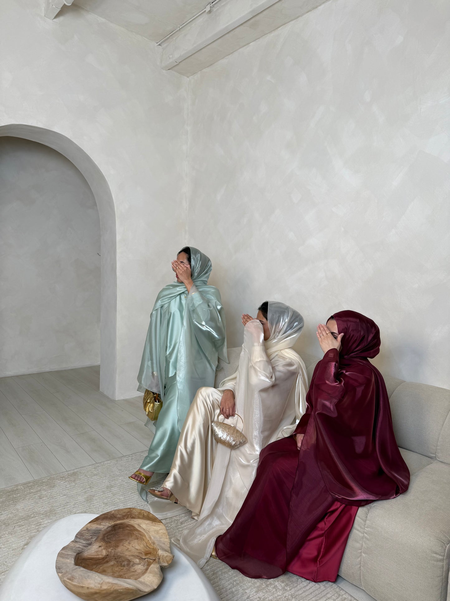 Hana - Kaftan abaya (Ivory)