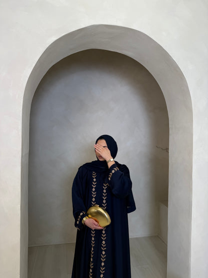 Dana - Embellished abaya (Navy)