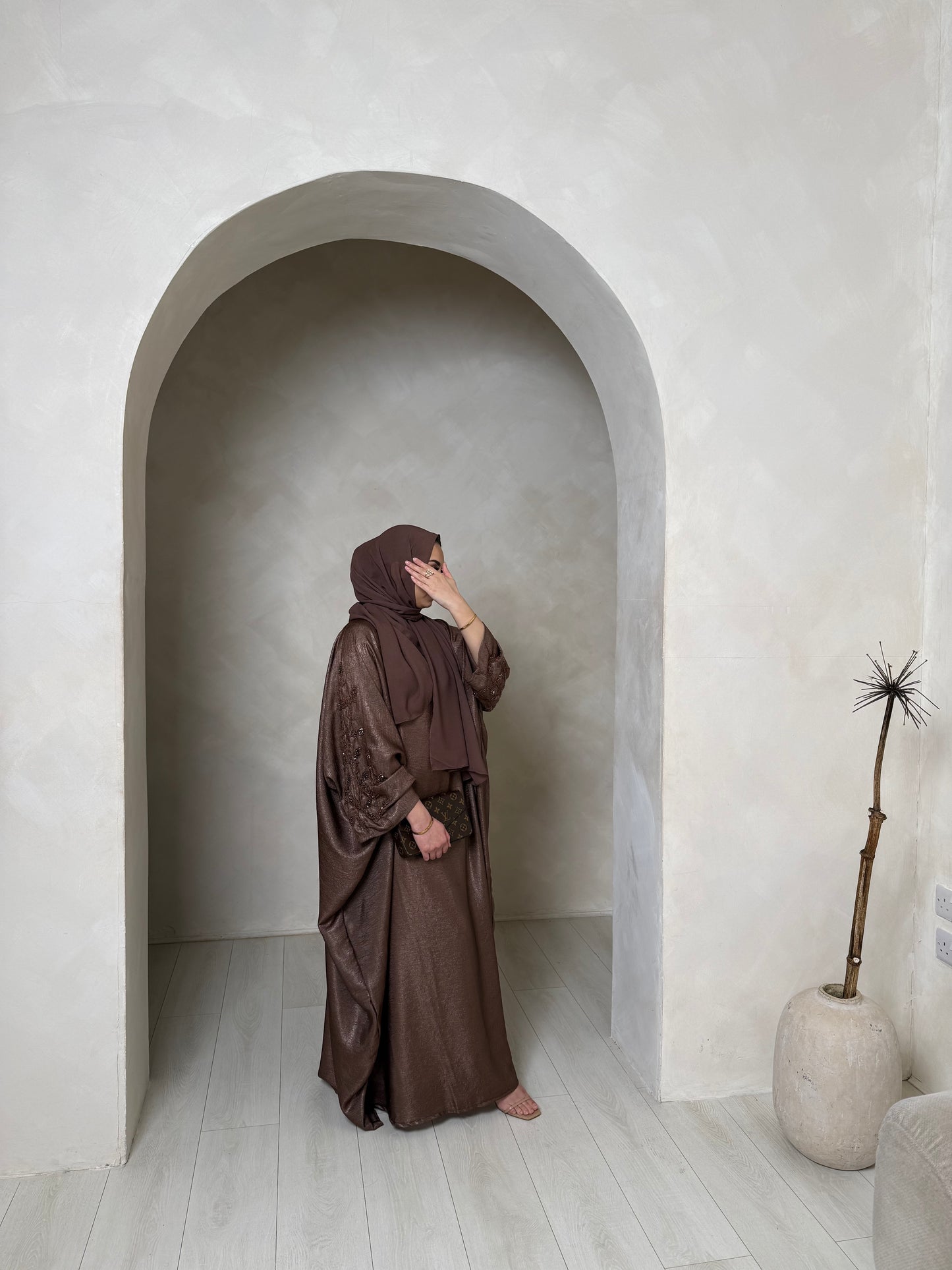 Alaya - Embellished Kaftan (Mocha)