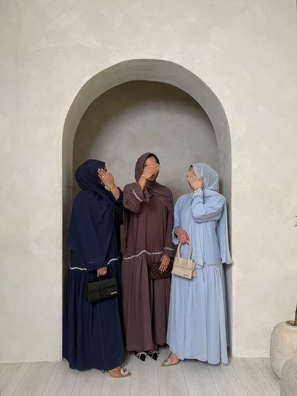 Sofiana - Pleated Oversized Dress (Mocha)