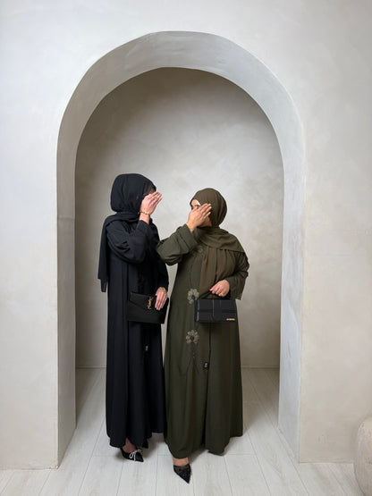 Mira - Embellished Abaya (Black)