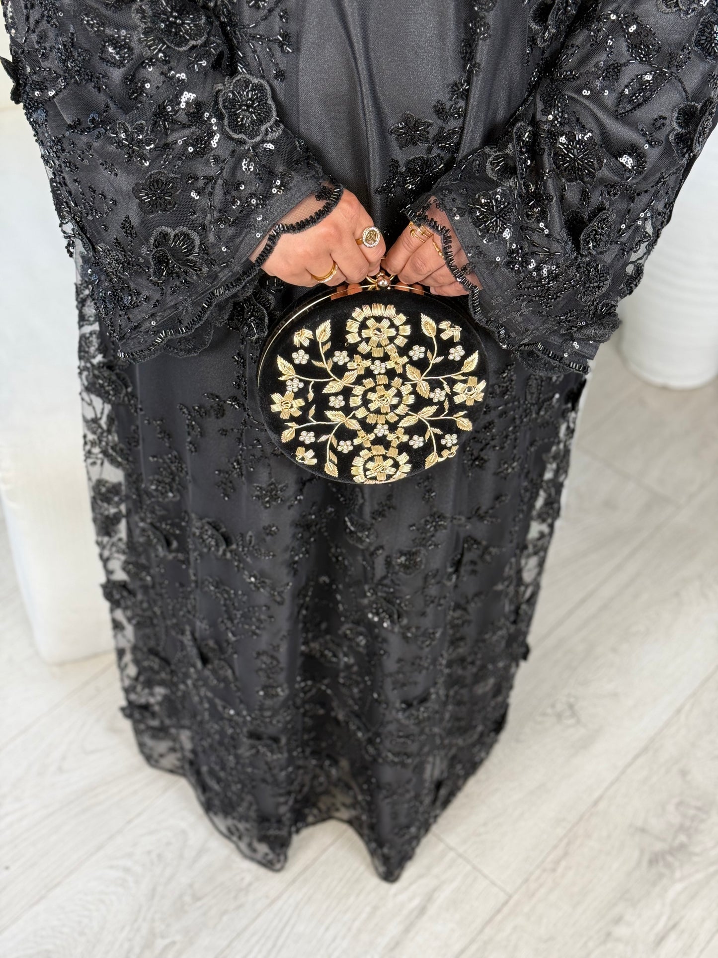 Zyra - Embellished Oversized Closed Abaya