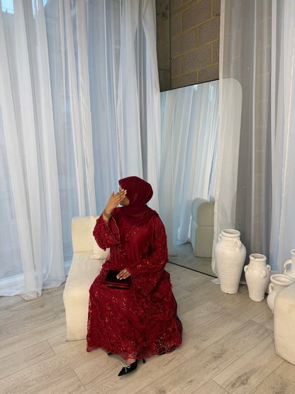 Zyra - Embellished Oversized Closed Abaya