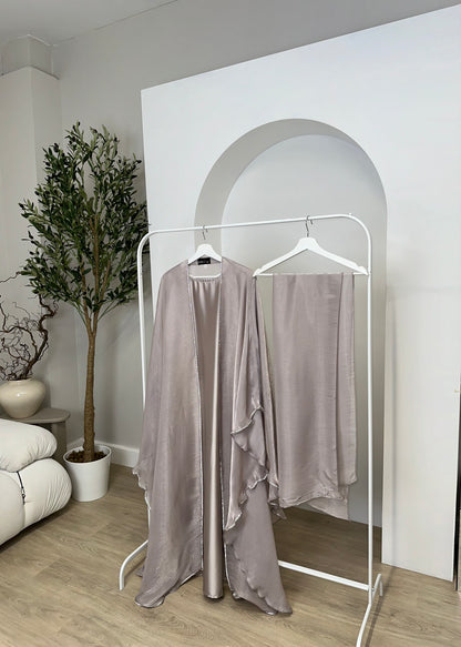 Zara - Kaftan Embellished Abaya (Grey)