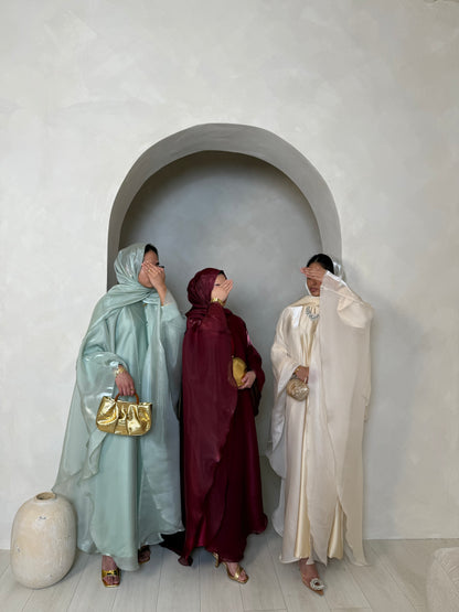 Hana - Kaftan abaya (Mint)