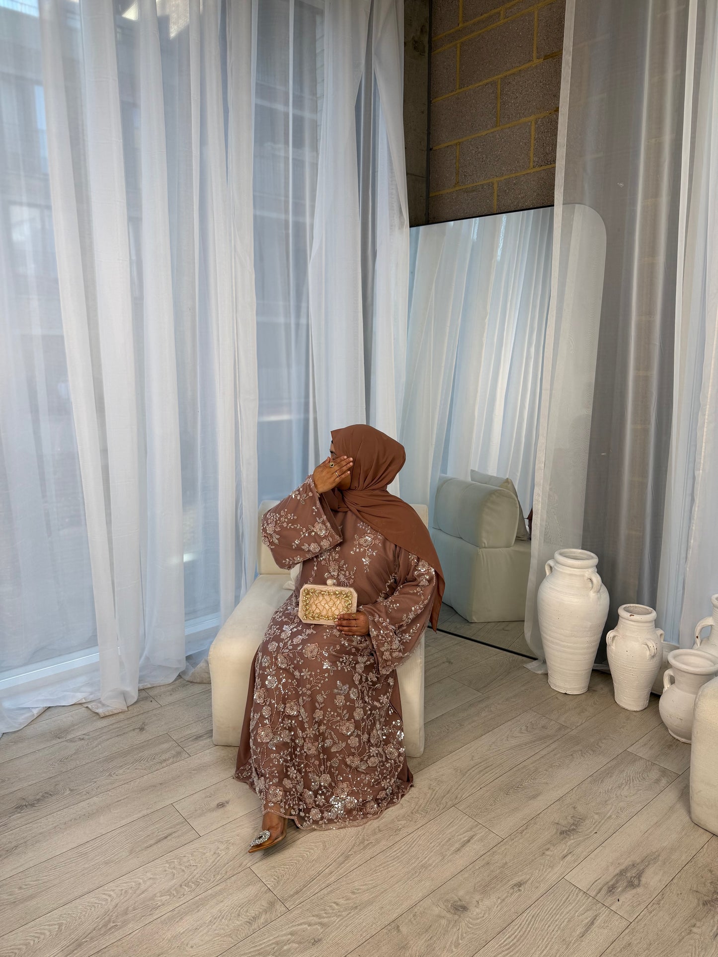 Zyra - Embellished Oversized Closed Abaya