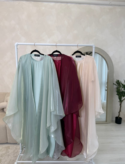 Hana - Kaftan abaya (Burgundy)