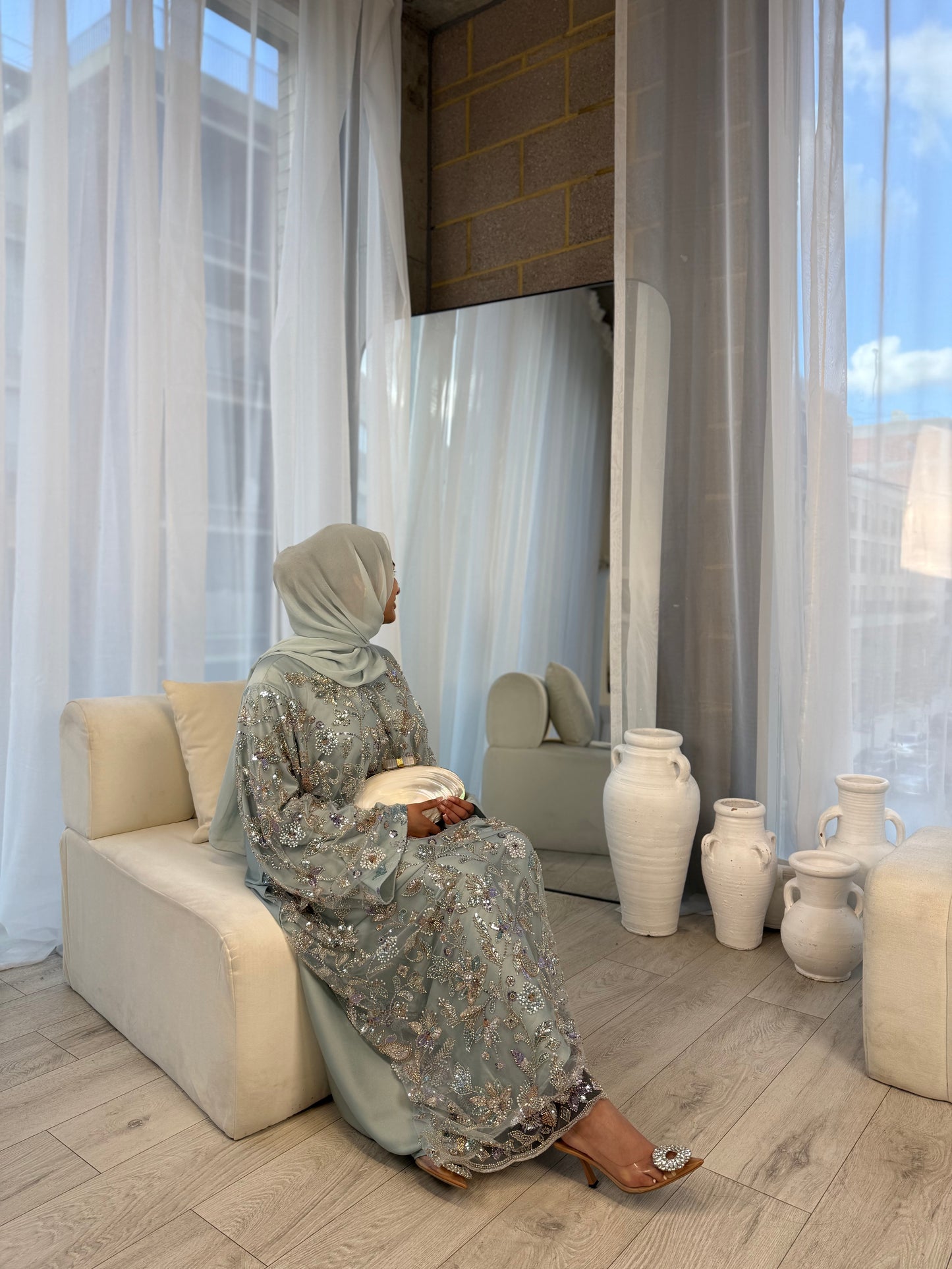 Lamisa - Embellished Oversized Closed Abaya