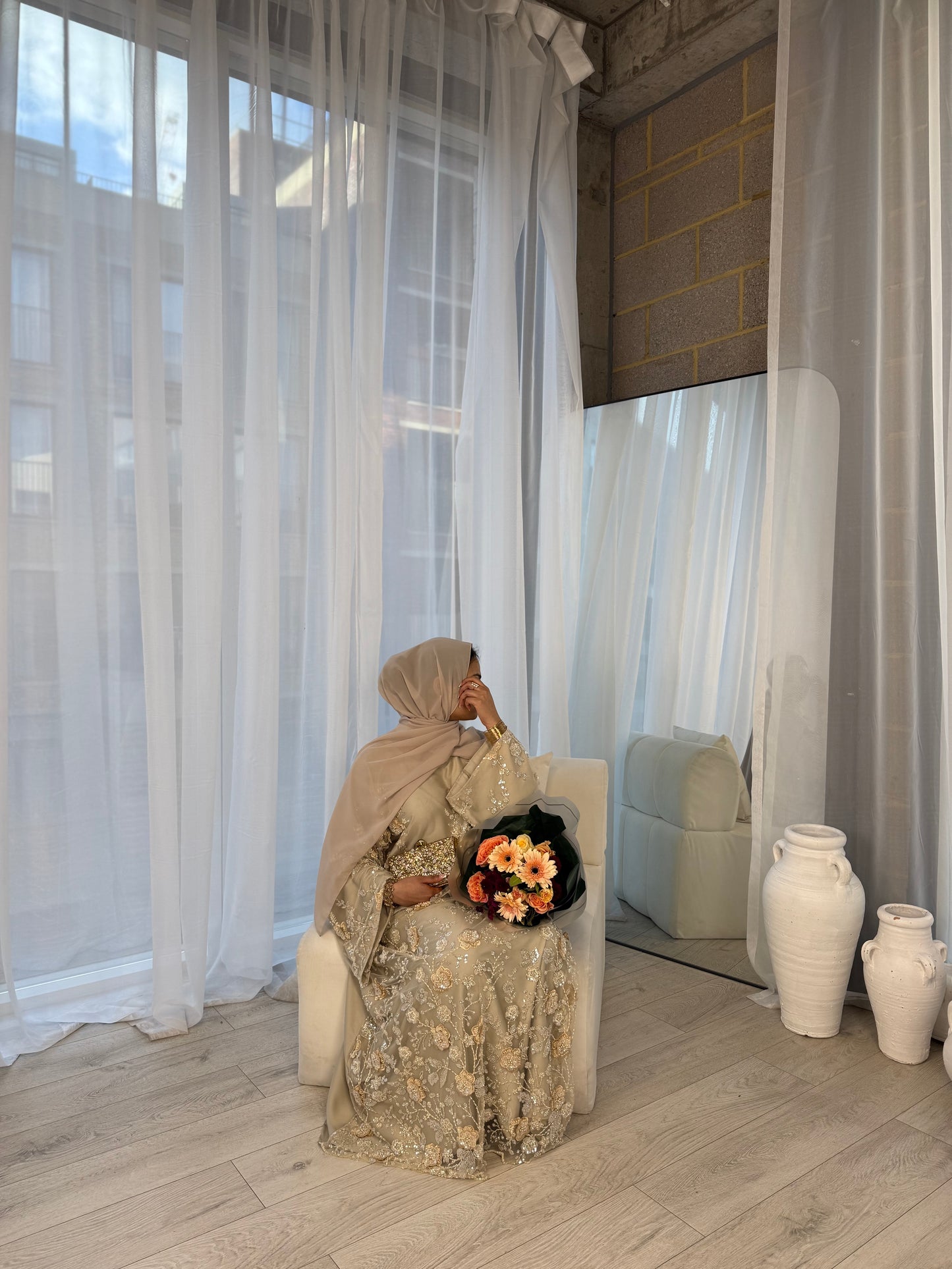 Zyra - Embellished Oversized Closed Abaya