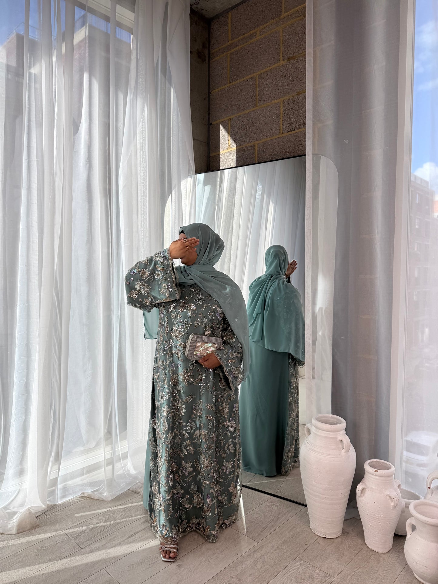 Lamisa - Embellished Oversized Closed Abaya