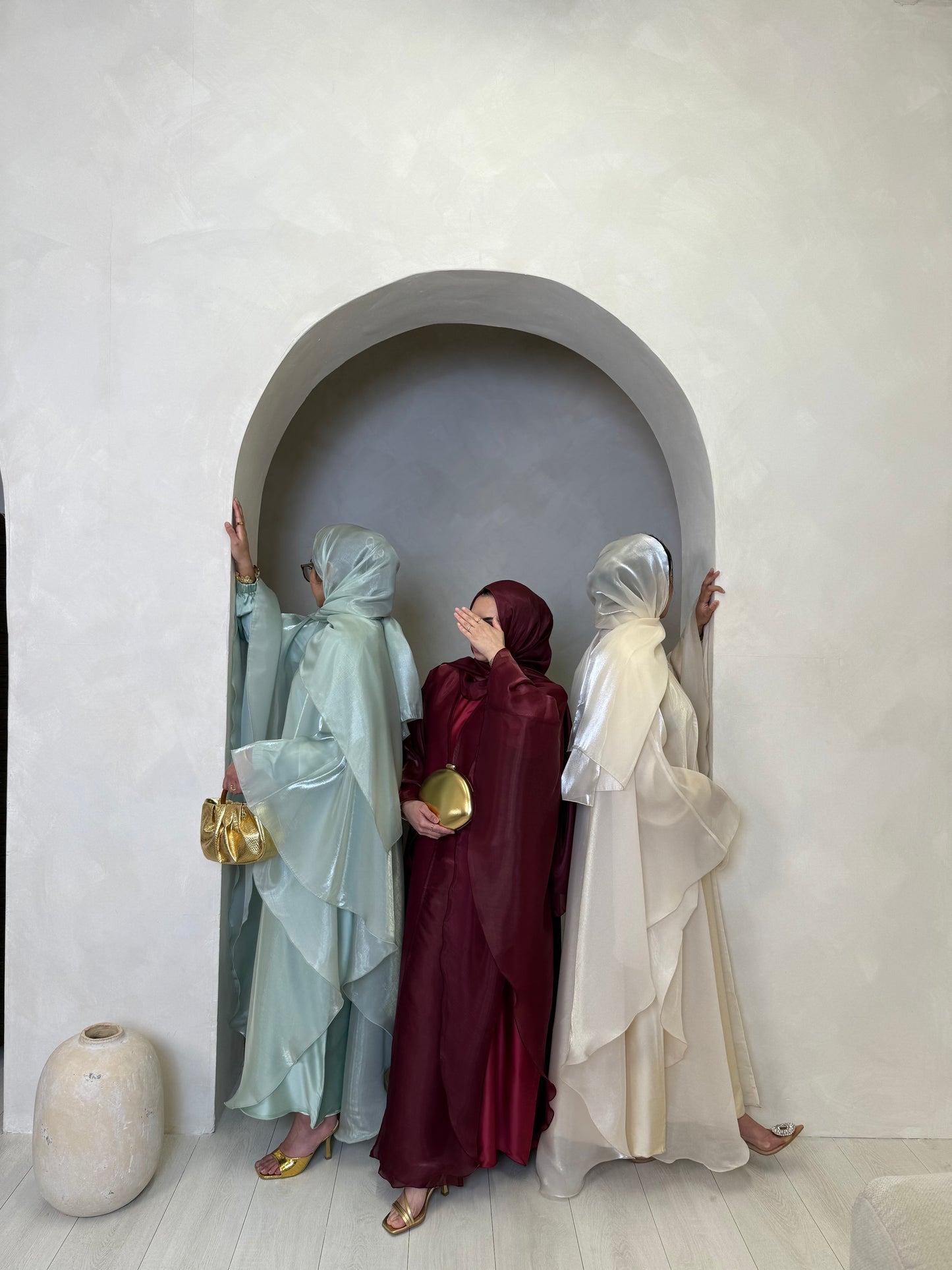 Hana - Kaftan abaya (Ivory)