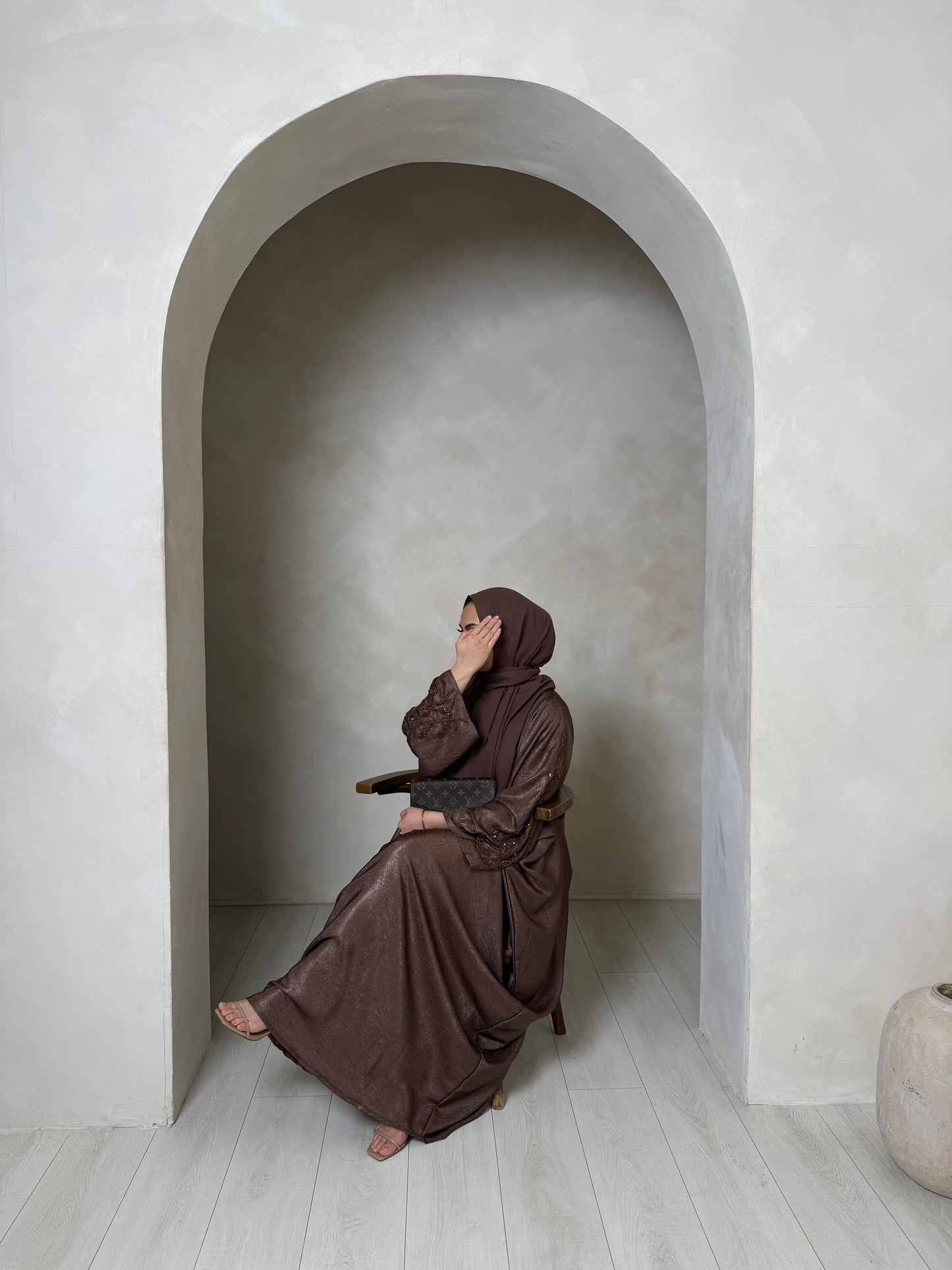 Alaya - Embellished Kaftan (Mocha)