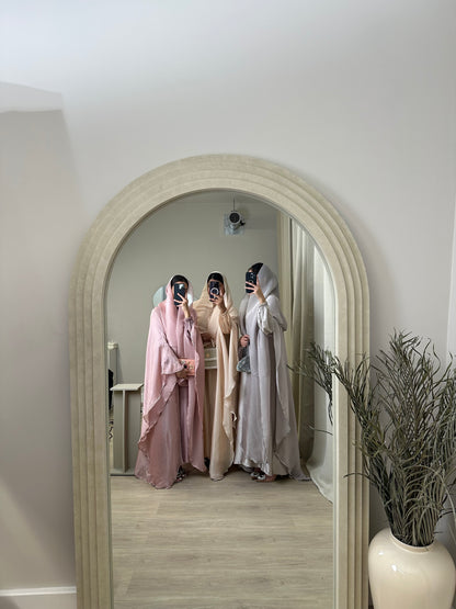 Zara - Kaftan Embellished Abaya (Champagne)
