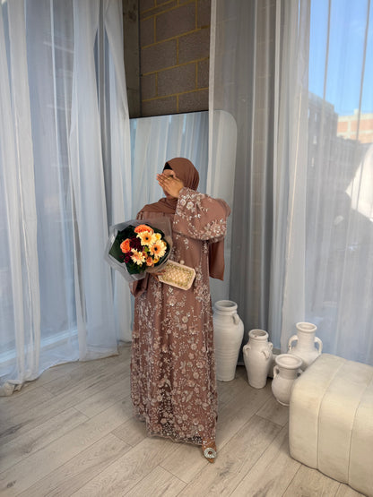 Zyra - Embellished Oversized Closed Abaya