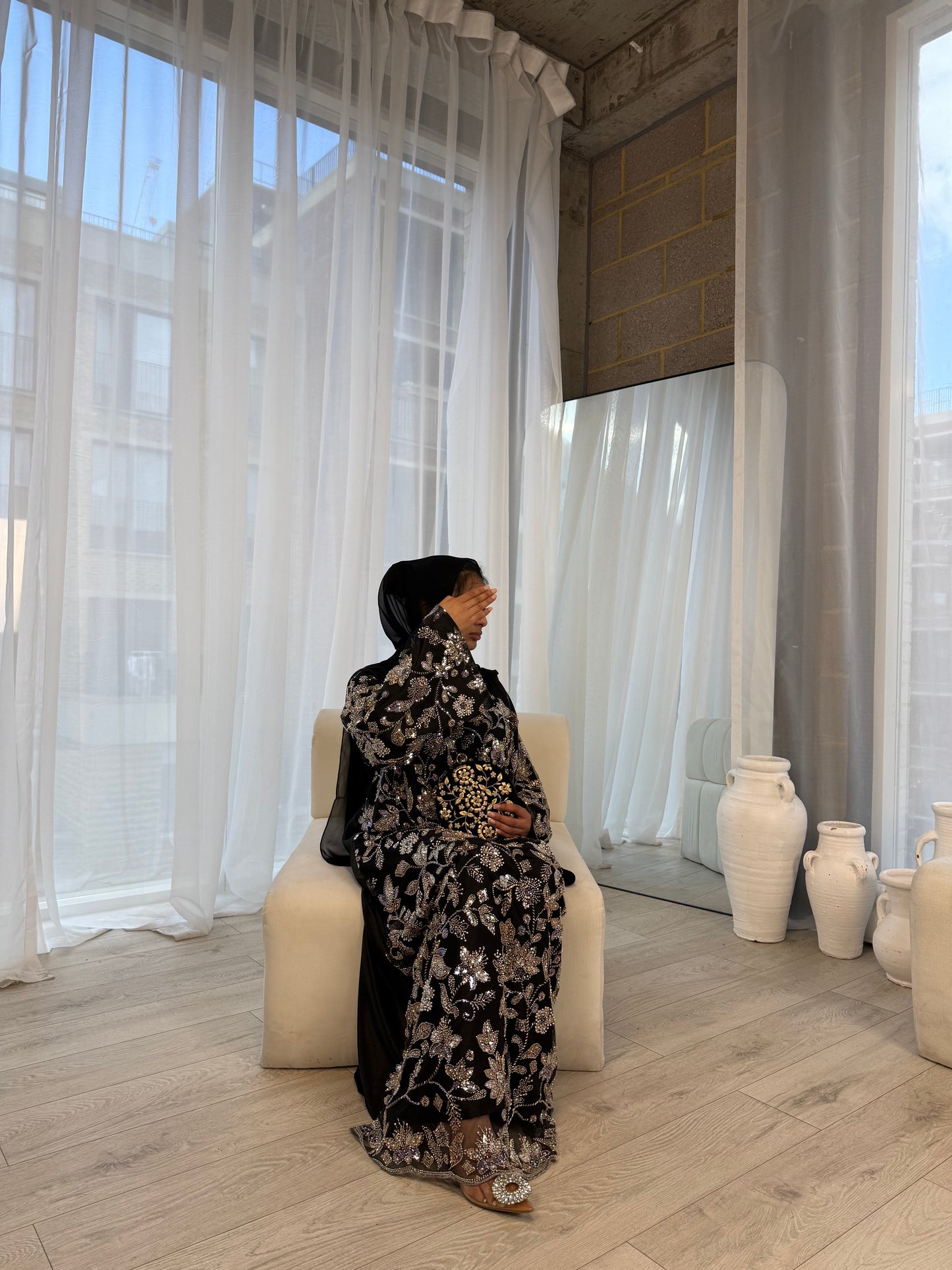 Lamisa - Embellished Oversized Closed Abaya