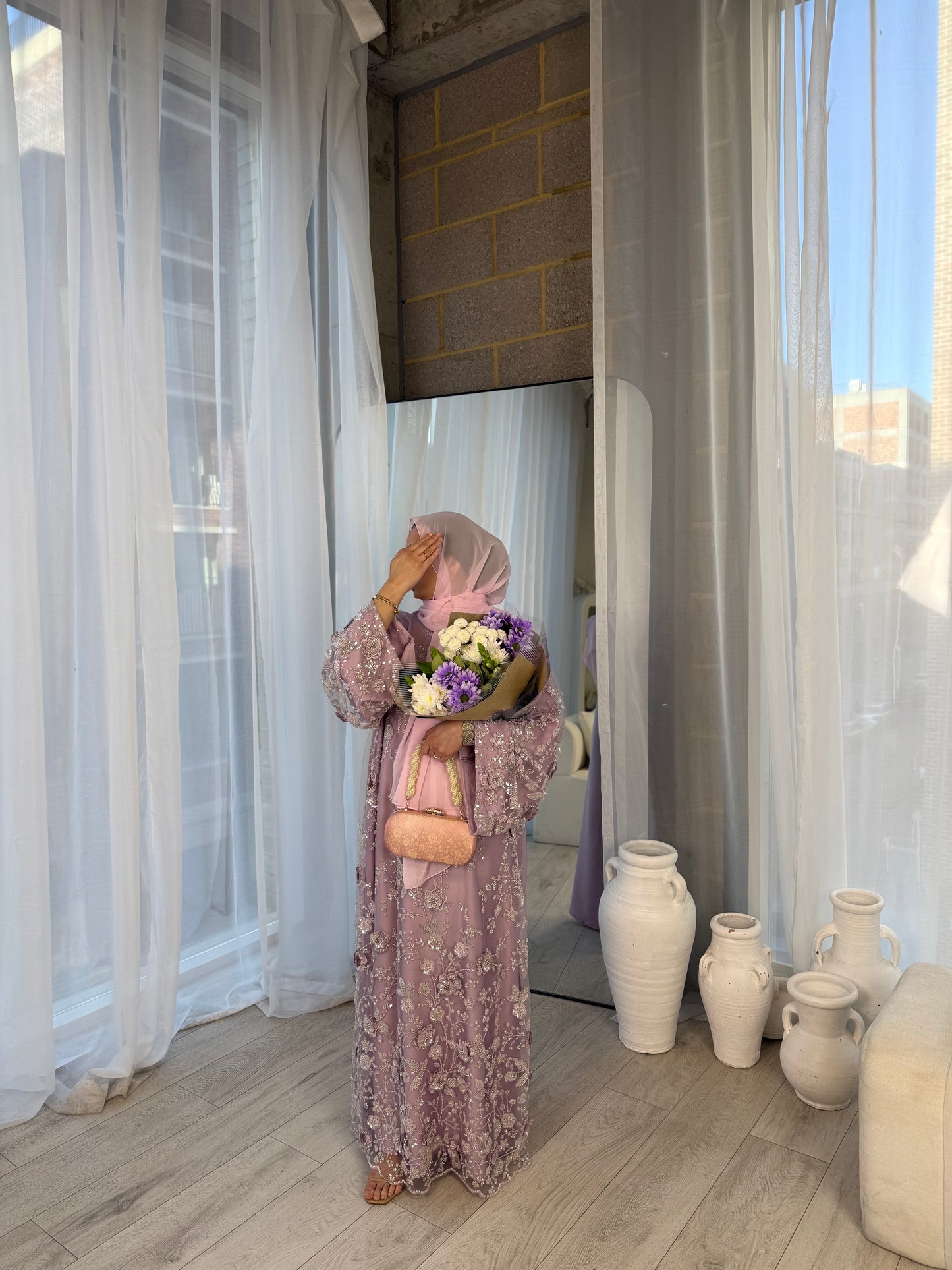 Zyra - Embellished Oversized Closed Abaya
