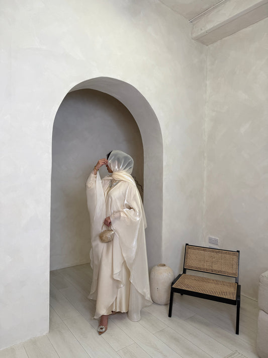 Hana - Kaftan abaya (Ivory)