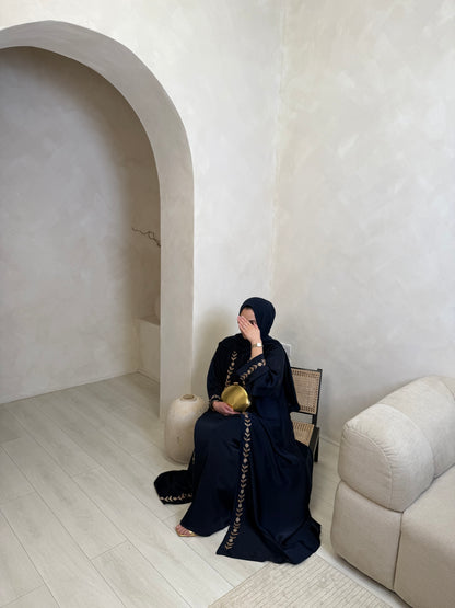 Dana - Embellished abaya (Navy)