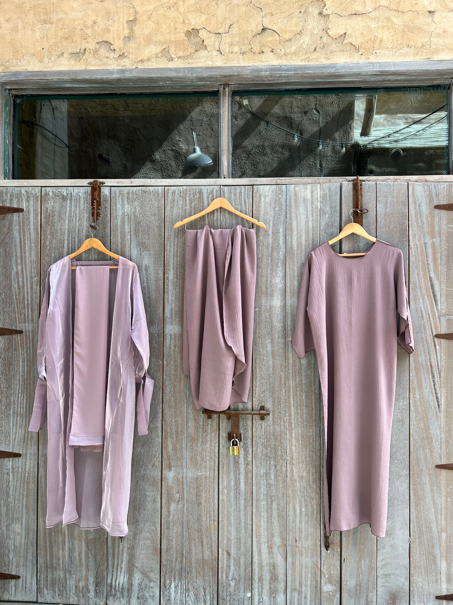 Nur - 4-piece Abaya Set (Lilac)