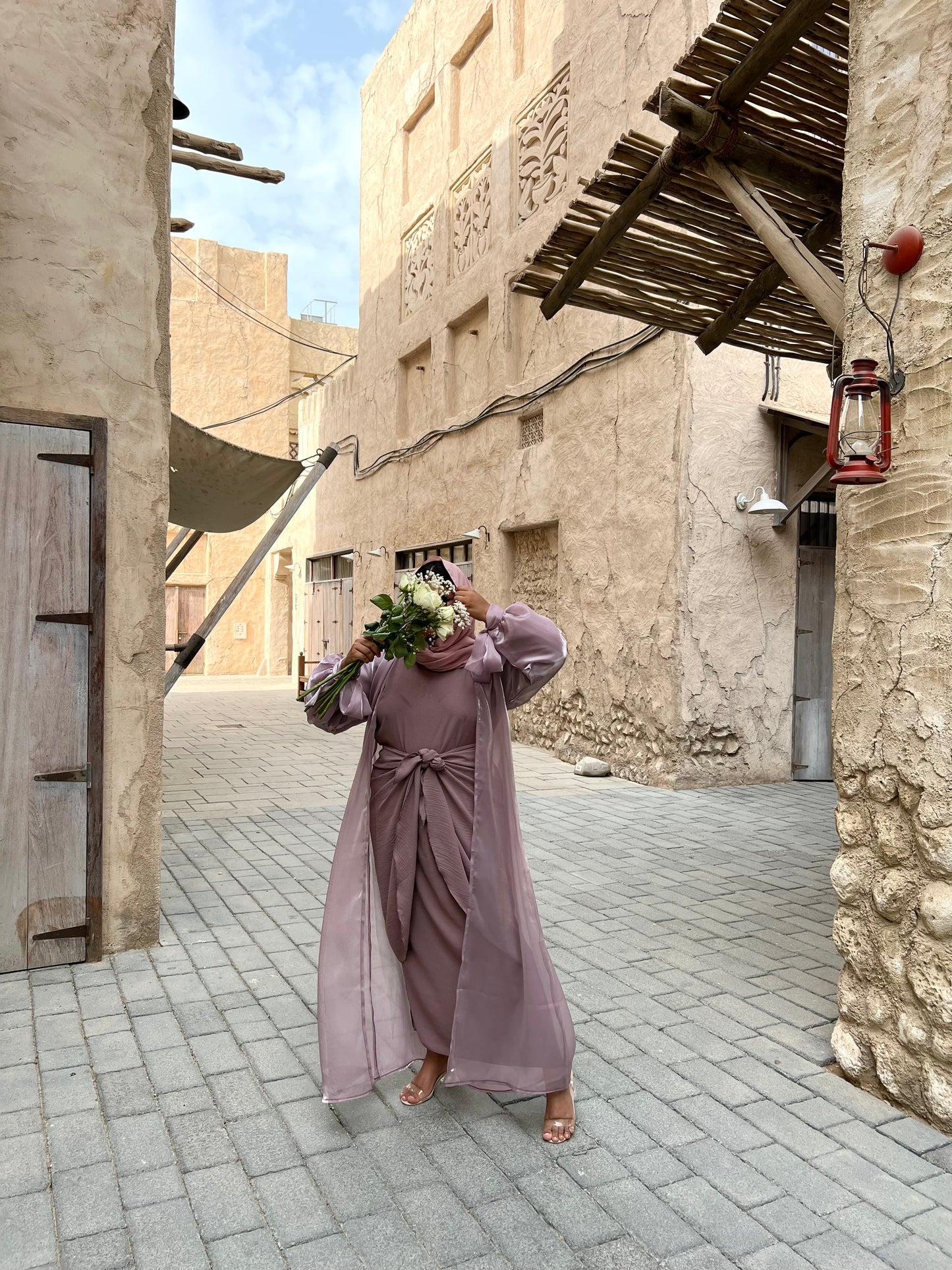 Nur - 4-piece Abaya Set (Lilac)